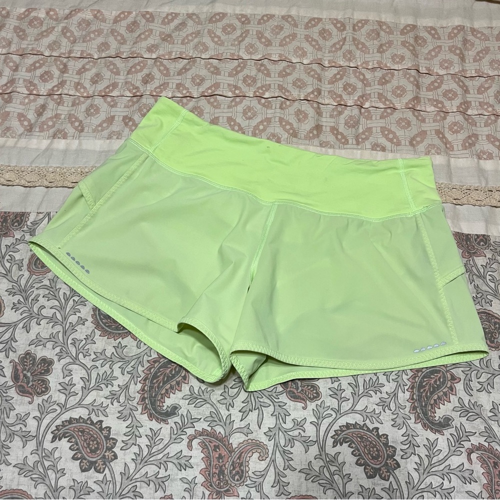 LULULEMON Women's Lime Green Athletic Shorts
